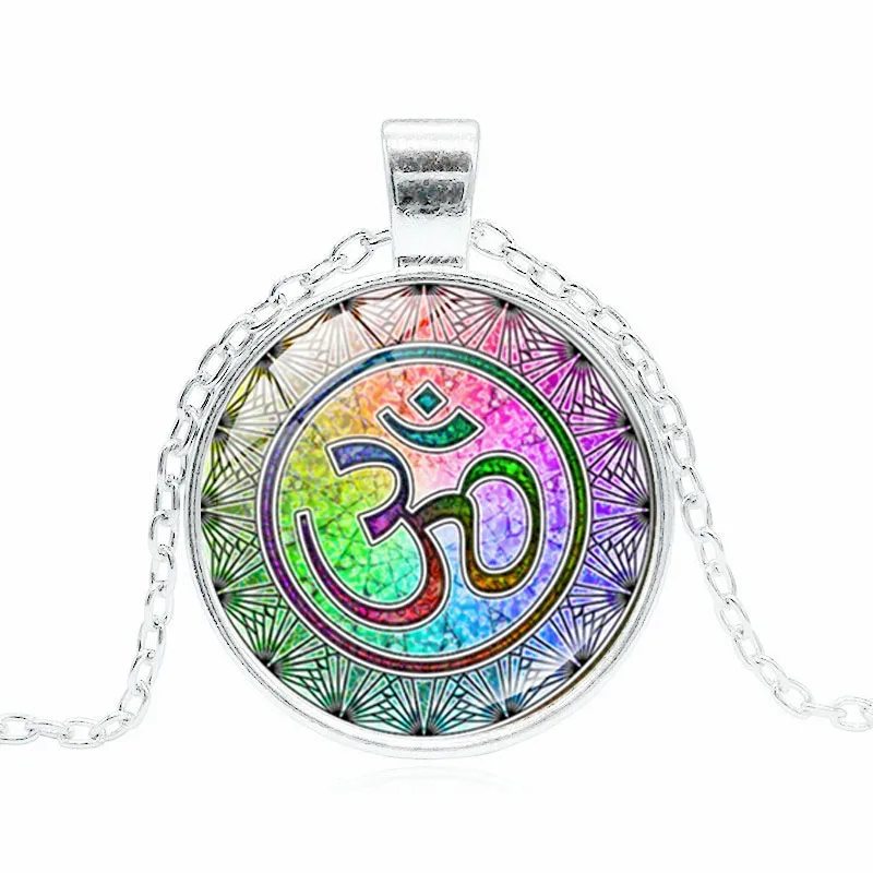 XUSHUIXJ Мандала ожерелье с подвеской мантра Ом для женщин в винтажном стиле Шри