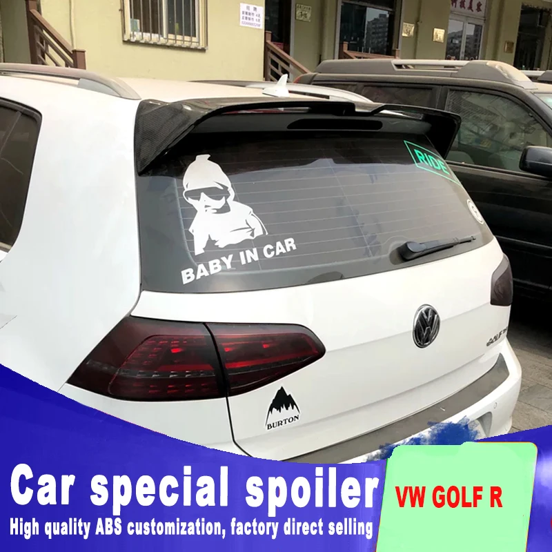 Высококачественный спойлер из АБС пластика для Volkswagen Golf 7 R задний 2014 2015 2016 2017 на