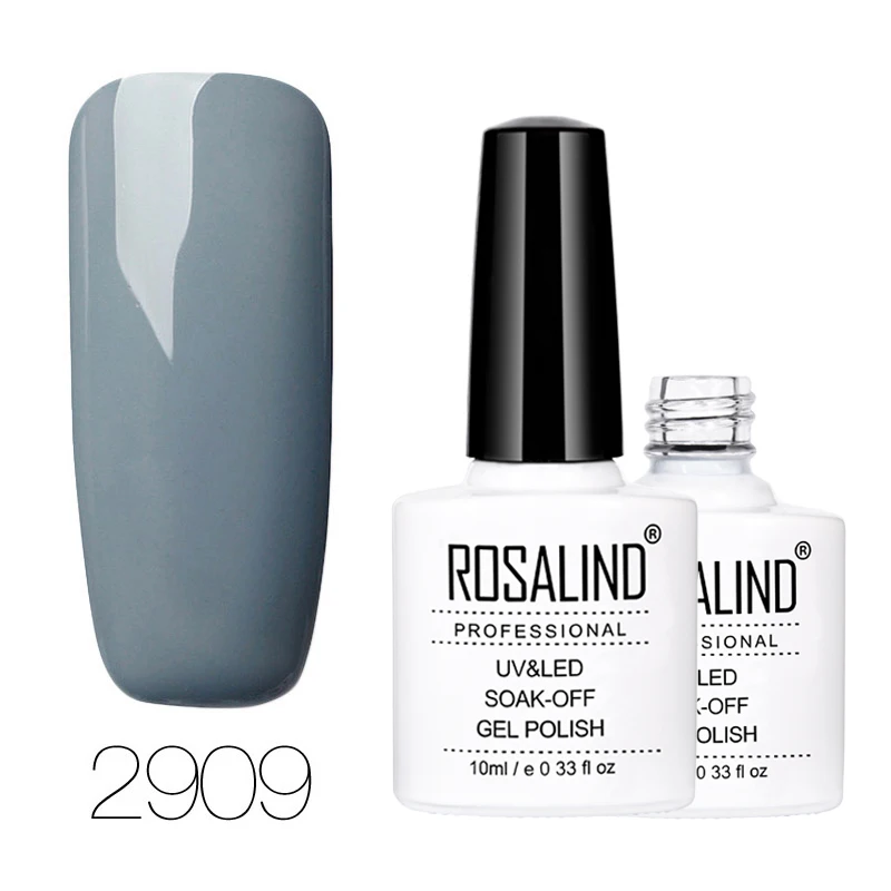 2909 ROSALIND гель 1S 10 мл цветная серия лак для ногтей Полупостоянный лак для ногтей для УФ-и светодиодной лампы впитывающий гель лак для ногтей - Цвет: 2909