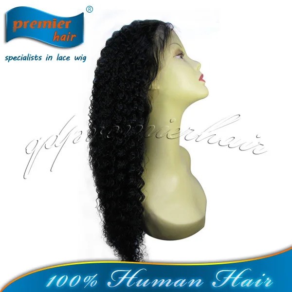 Beautiful Kinky Curl 10 24&quot 1B# Virgin European Hair Front Lace Wig For Black Women Free Shipping|lace wigs white women|lace wig kinky curllace
