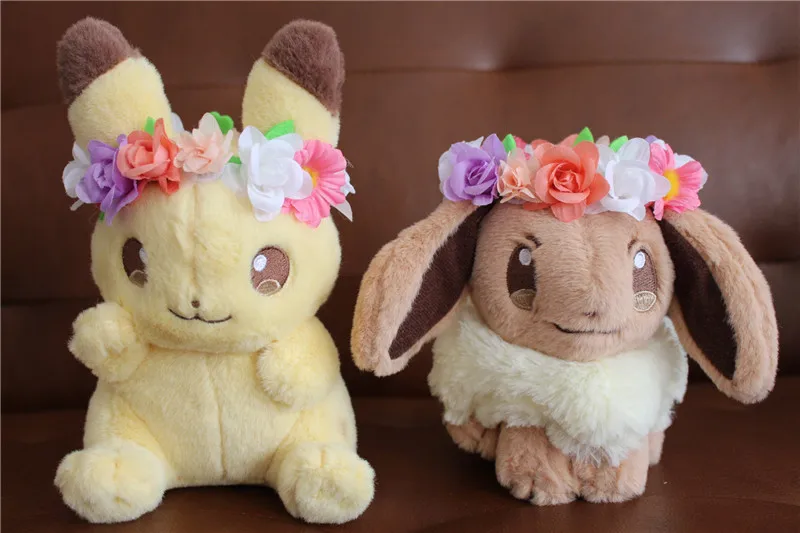 Новая аутентичная японская аниме игра Пикачу и Eievui Пасха Eevee " плюшевая кукла мягкая игрушка ограниченная плюшевая кукла игрушка