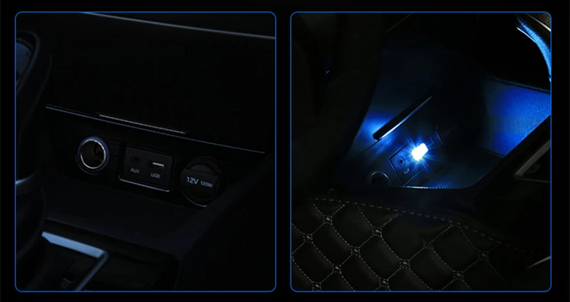 USB LED mini Wireless Car Interior Ambient Lighting Atmosphere Decorative Mild Light For hyundai Elantra 2016 2017 2018 | Автомобили и