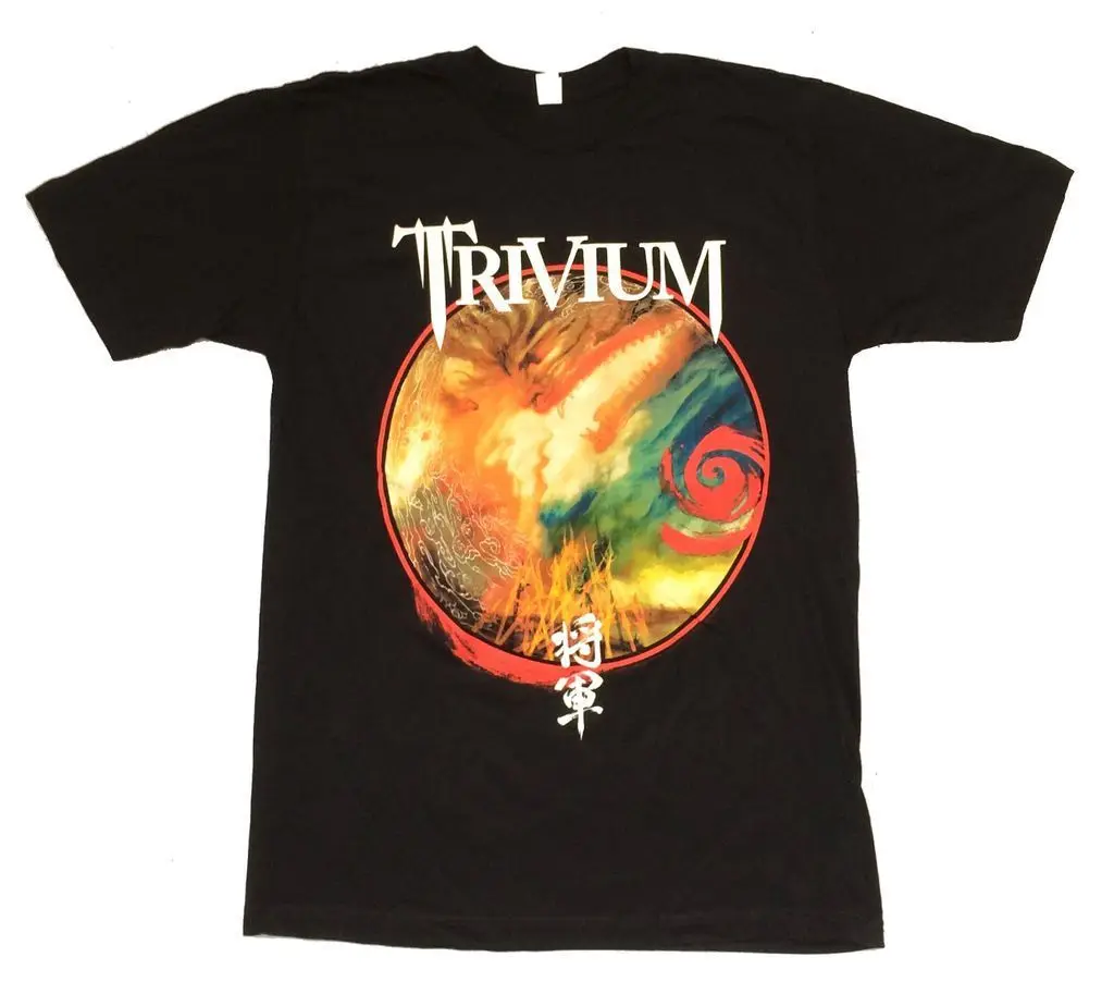 Trivium Вниз С Неба Зверь Уничтожить Черный Майка Новый Официальный|Мужские