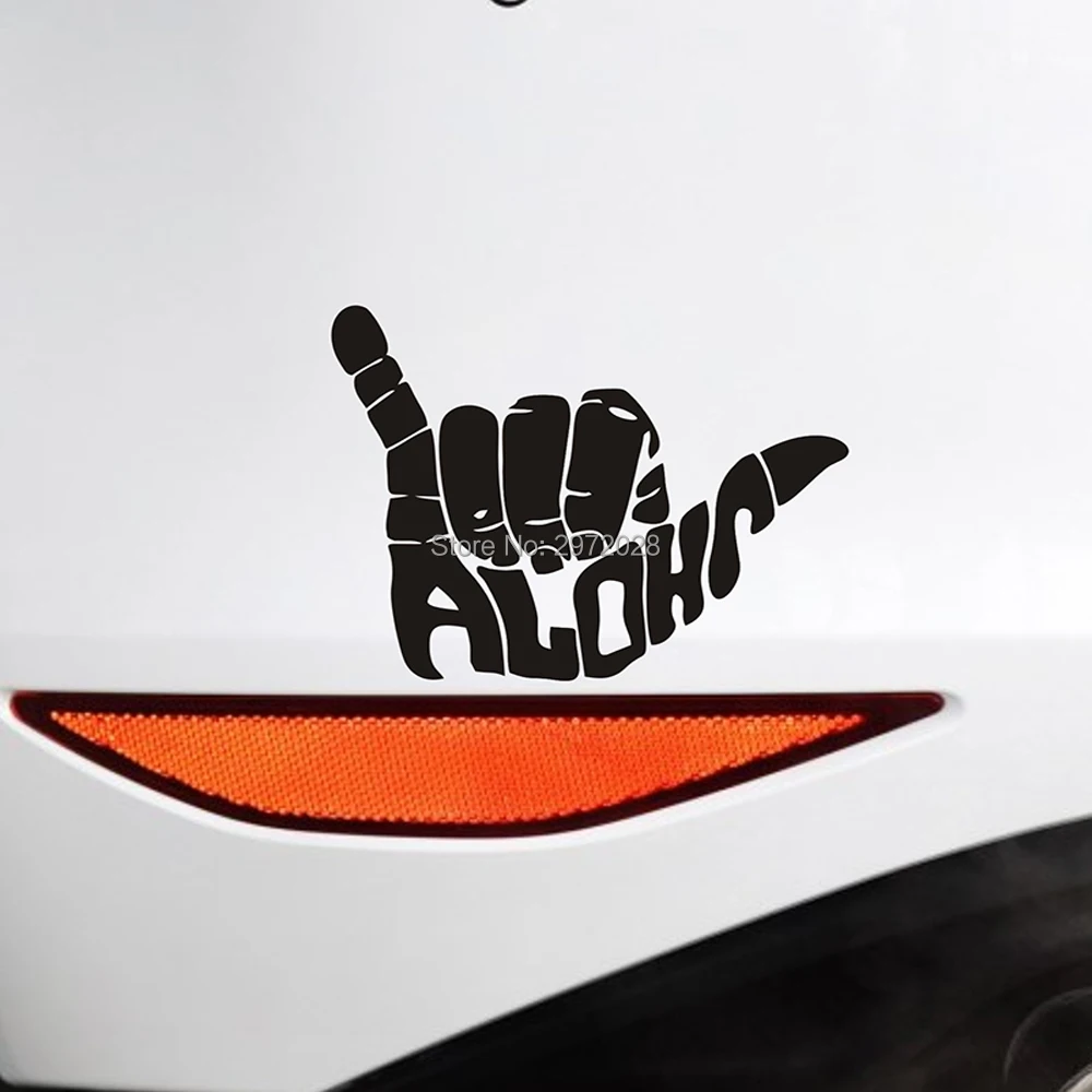 

10 x Car Styling Shaka Sign Surfers Greeting Gesture Six Auto Decal Car Sticker Bumper Body Motorcycle Creative Pattern Vinyl