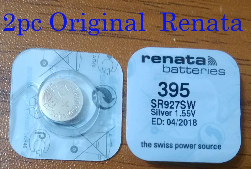 2pcrenata часы с оксидом серебра батарея 395 SR927SW 927 1 55 V 100% оригинальный бренд renata