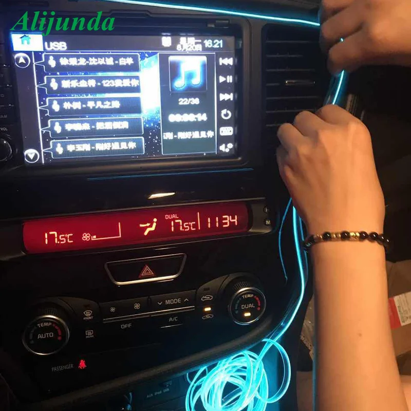 Светодиодная декоративная трубка для салона автомобиля 3 метра | Автомобили и