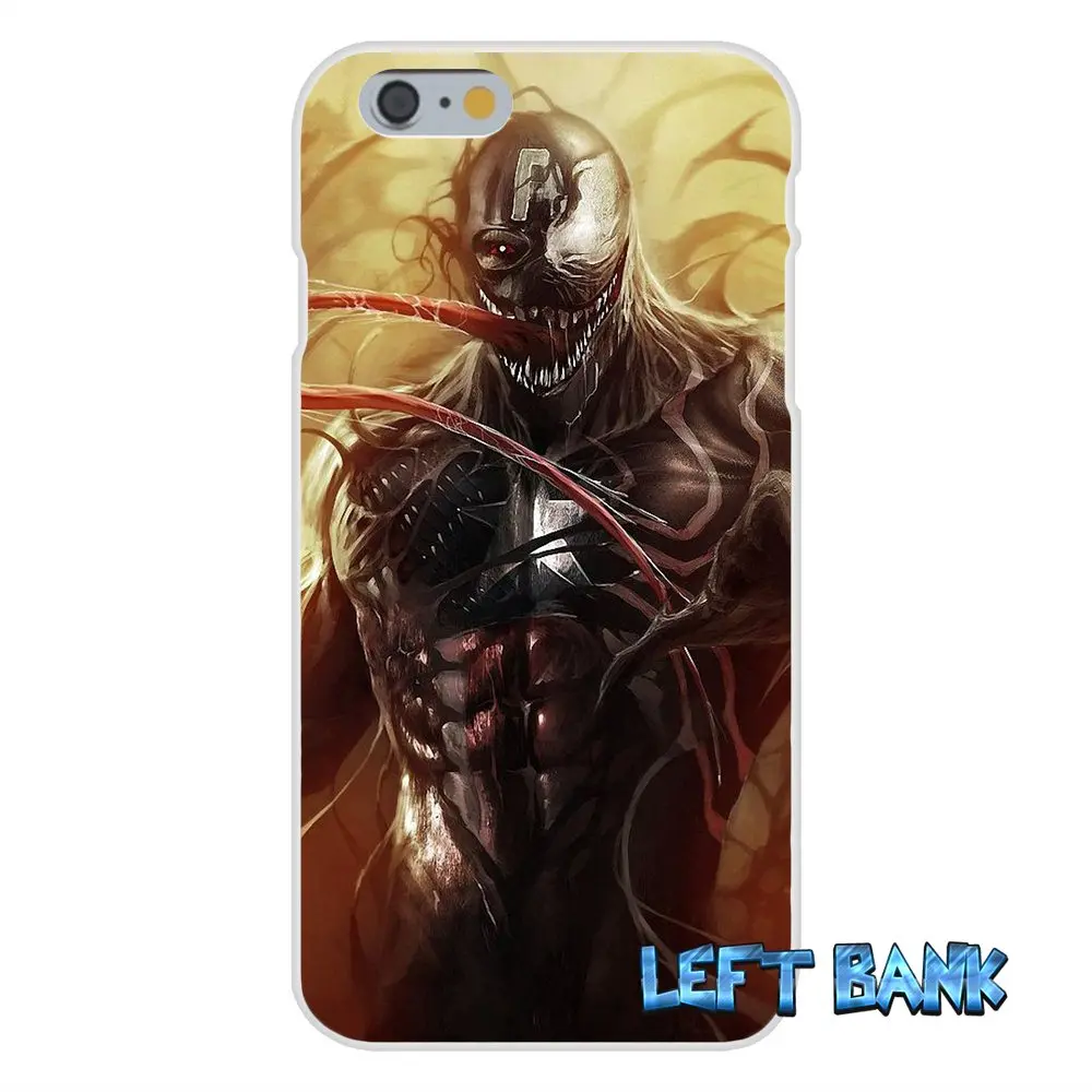 Черный костюм Человека-паука Venom символ Мягкий Силиконовый ТПУ Прозрачный чехол