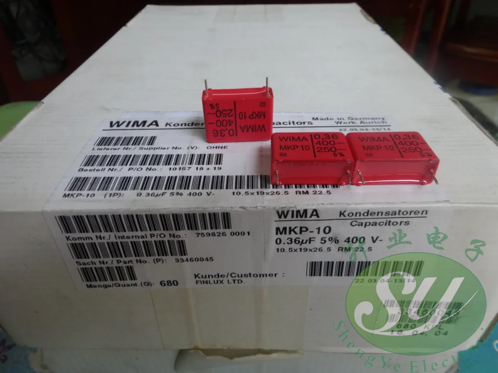 2020 горячая распродажа 10 шт./20 шт. WIMA MKP10 Новый 0 36 мкФ/400V 360nf Прямая замена