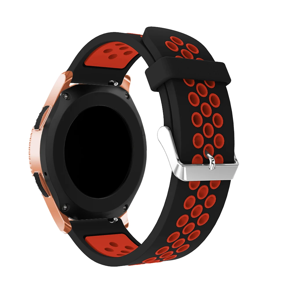 Дышащий силиконовый спортивный ремешок для HUAWEI WATCH GT GT2 22 мм, ремешок, браслет, ремень, спортивный сменный ремешок для часов gear S3