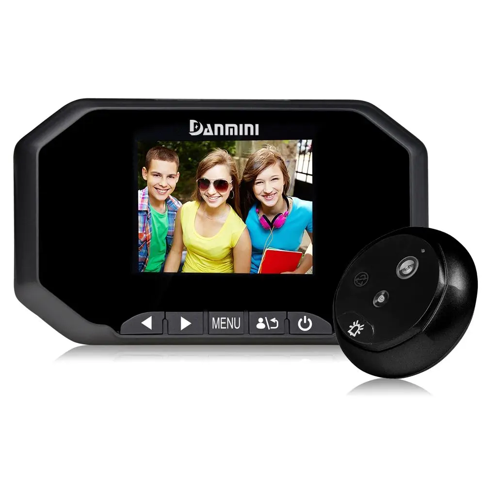 Danmini YB-30AHD 3,0 дюймов TFT ЖК-экран ночного видения широкий угол записи видео фото съемки цифровой дверной глазок - Цвет: Black