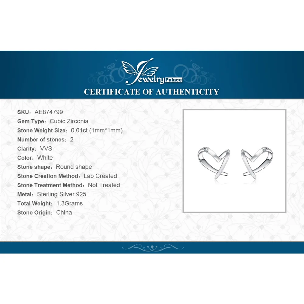 Женские серьги-гвоздики из серебра 925 пробы с фианитом | Серьги-гвоздики