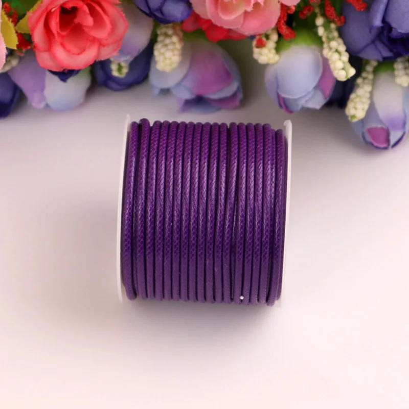 purple DIY восковая линия нить бисер 10 м Защита окружающей среды 1 рулон ручного вязания шнур вощеный хлопок ручной работы Ожерелье Веревка - Цвет: purple