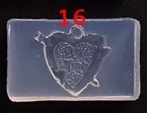 16 20 стилей Горячие силиконовые серьги форма для ногтей Ожерелье Подвеска Форма для эпоксидной смолы Silcone формы ювелирные изделия Изготовление поделок своими руками формы - Цвет: 16