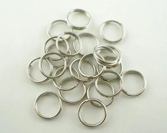 DoreenBeads 500 шт тусклый серебряный цвет двойная петля Сплит открытый прыжок кольца 7
