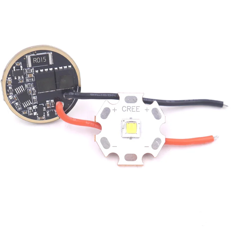 22 мм 2,8 V-4,2 V 7A постоянный ток Выход 5-режимный светодиодный драйвер платы+ 16 мм/20 мм Luminus SST40.2 6500K 15 Вт светодиодный излучатель на Медь база