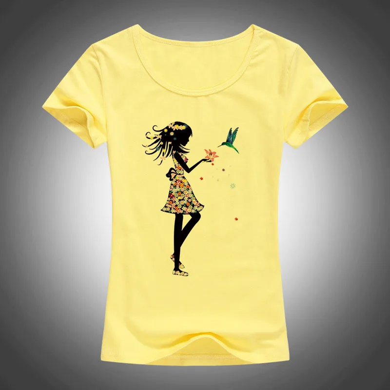 Женская летняя футболка с цветочным принтом модель F77 2017|women tees|fashion teest shirt women summer |