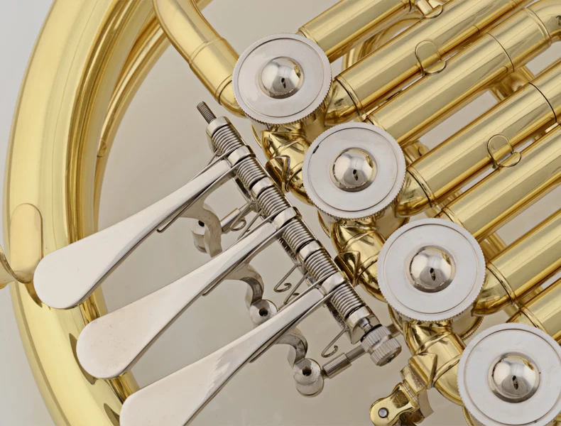 Профессиональный 4 клавишный латунный bB ключ французский Рог Музыкальные