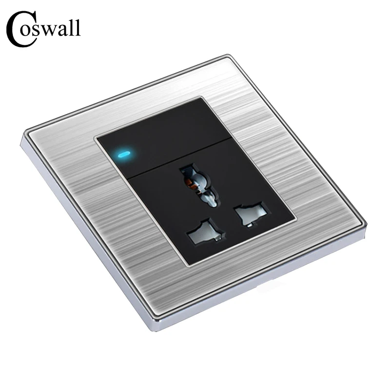 1 банда 2 позиционный выключатель света с универсальной розеткой Enchufe Роскошная