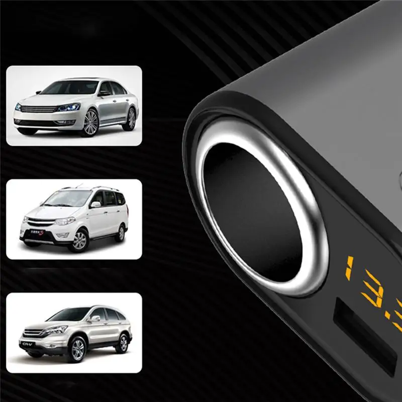 2019 1 в 3 порта USB Автомобильное быстрое зарядное устройство розетка для