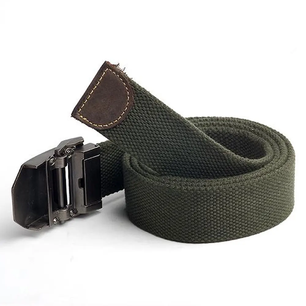 Модные автоматические ремни с пряжкой высокое качество плетеные холщовые пояса