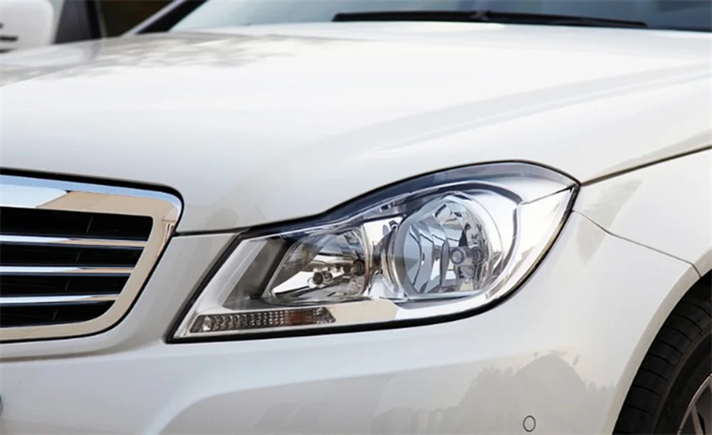 Для Mercedes-Benz W204 C180 C200 C260 2011 2012 2013 Автомобильные фары прозрачные линзы Авто оболочка Крышка