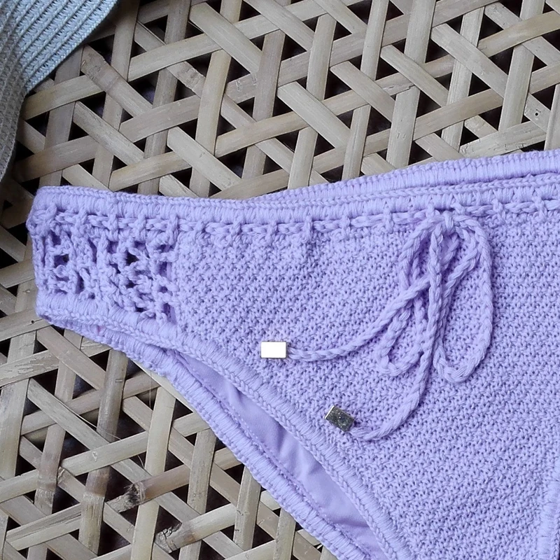 Женские сексуальные трусы с низкой посадкой пляжные бикини украшенные галстуком