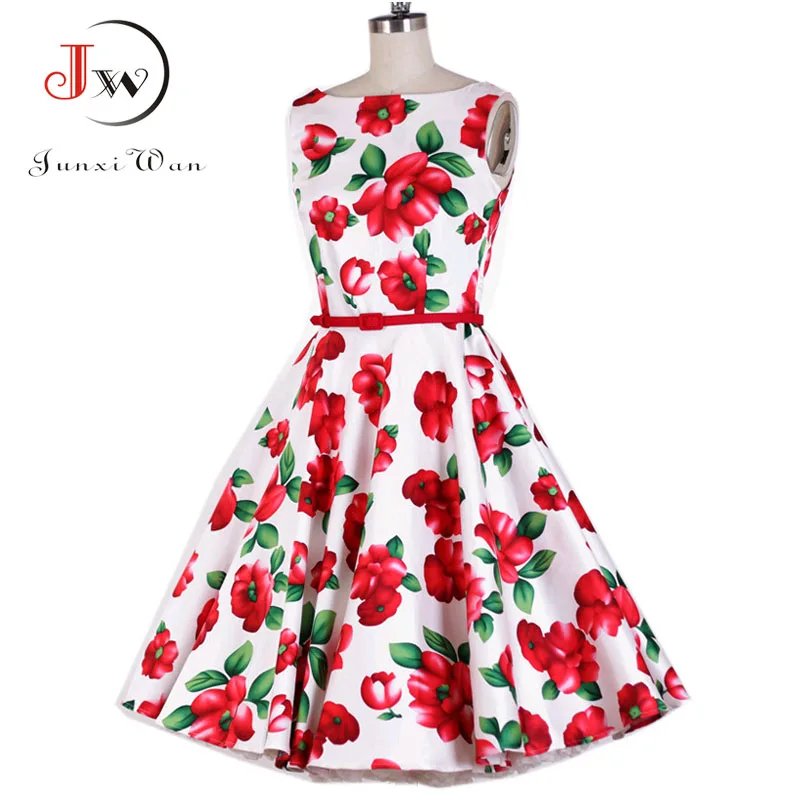 Женское Ретро винтажное платье Одри Хепберн Элегантная туника Vestidos 1950 s 60