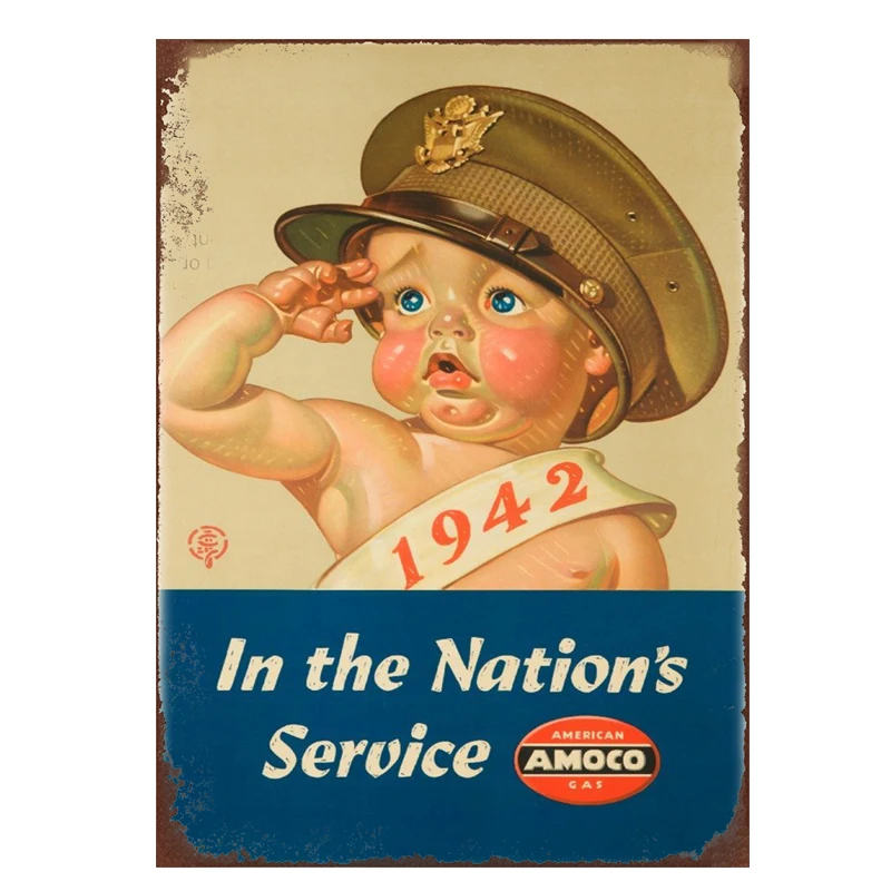 В нации Услуги! Металлические знаки ретро жесть гладить декоративное украшение