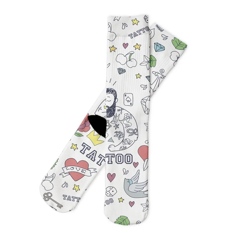 Чулки для бега бодибилдинга с цифровой печатью чулки длиной 15