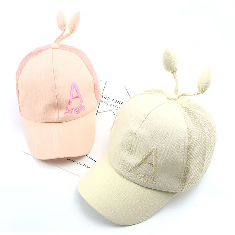 Детская сетчатая дышащая шляпа Новинка лета 2019 бейсболки с буквенным принтом