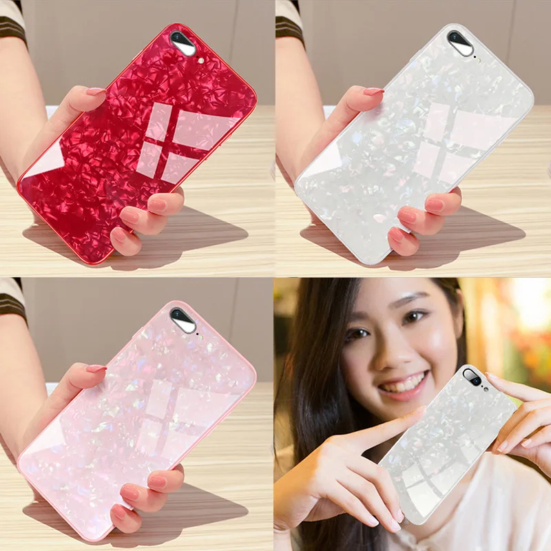 Закаленное стекло чехол для iPhone 10 8 7 Plus роскошные мраморные чехлы Чехол 6 6s X