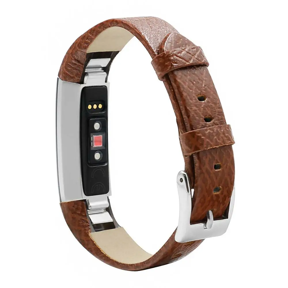 Высококачественный подлинный кожаный браслет ремешок Браслет Для Fitbit Alta Tracke сменный Браслет коричневый черный красный - Цвет: 7