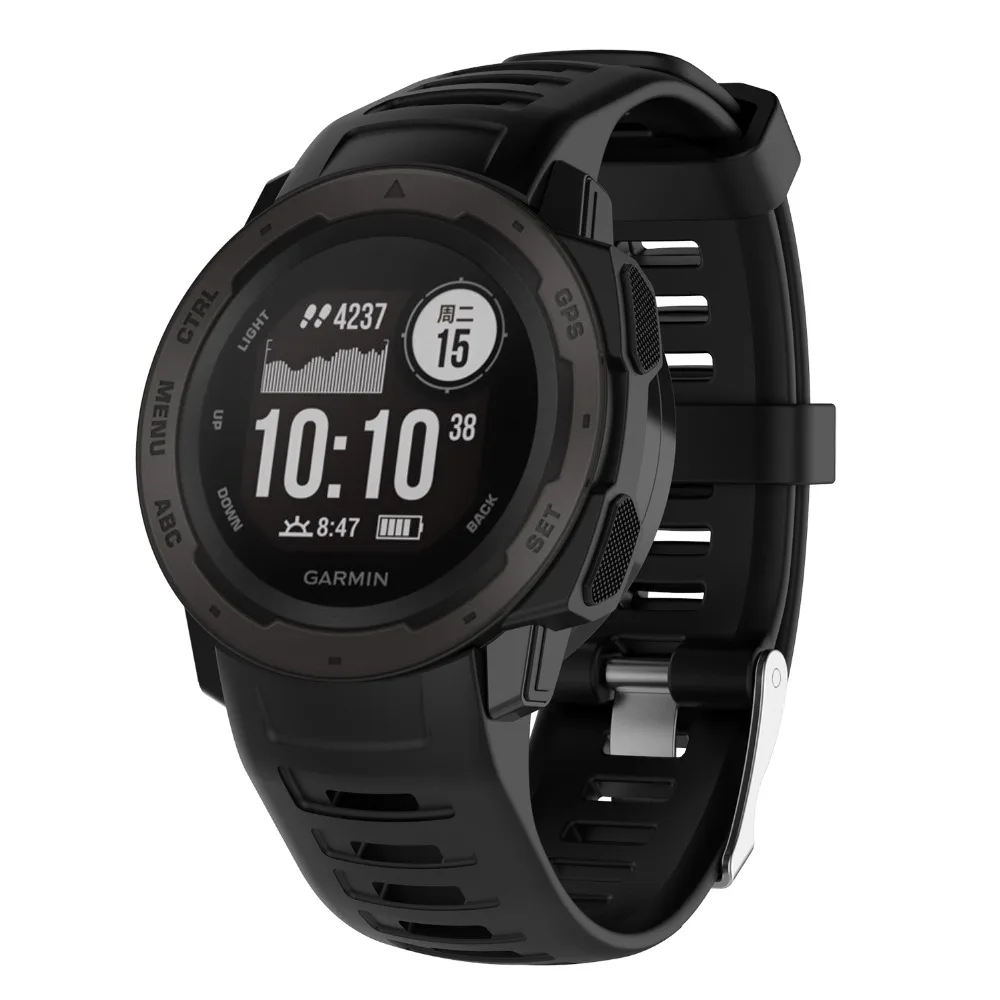 Ремешок силиконовый для смарт часов Garmin Instinct резиновый сменный Браслет наручных
