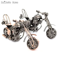 saideke 16cm retro motorcycle model metal vintage motor figurine iron motorbike prop handmade boy gift kid toy home office decor