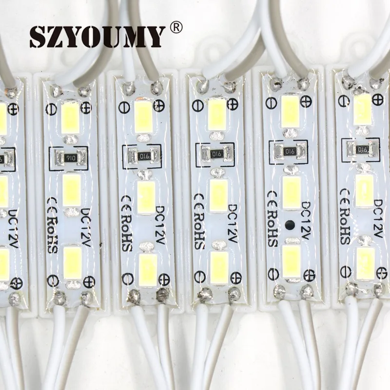 SZYOUMY 5630 3 светодиодных модуля освещения Строки 39x10 мм для знака DC12V