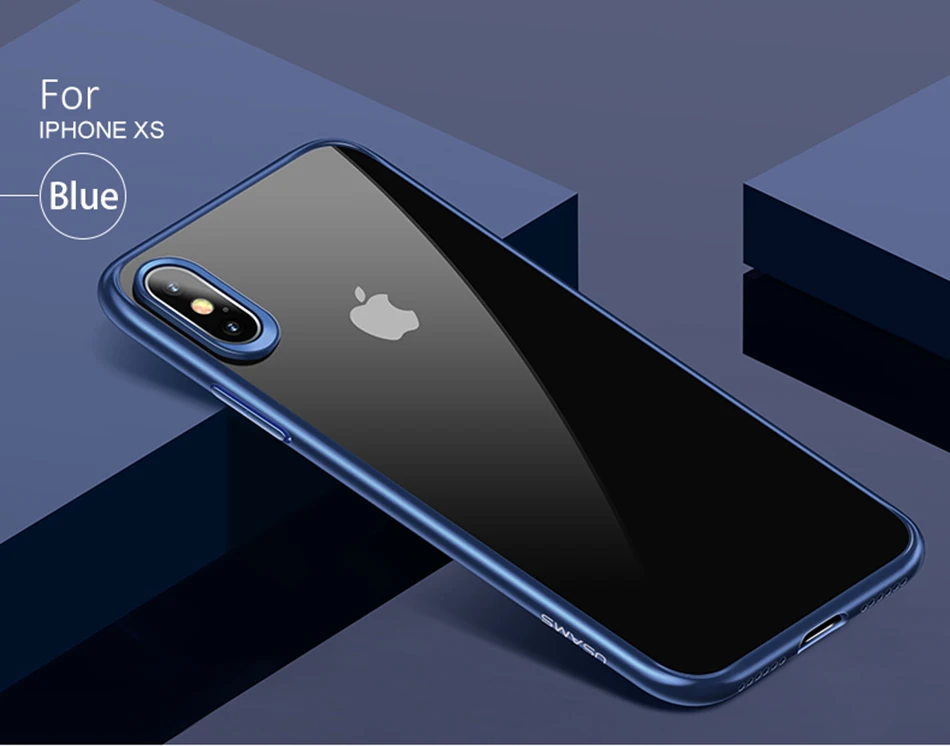 Новейший USAMS мобильный чехол для телефона для iPhone XR XS MAX чехол Полный Защитный ТПУ PC прозрачная задняя оболочка для iPhone Apple