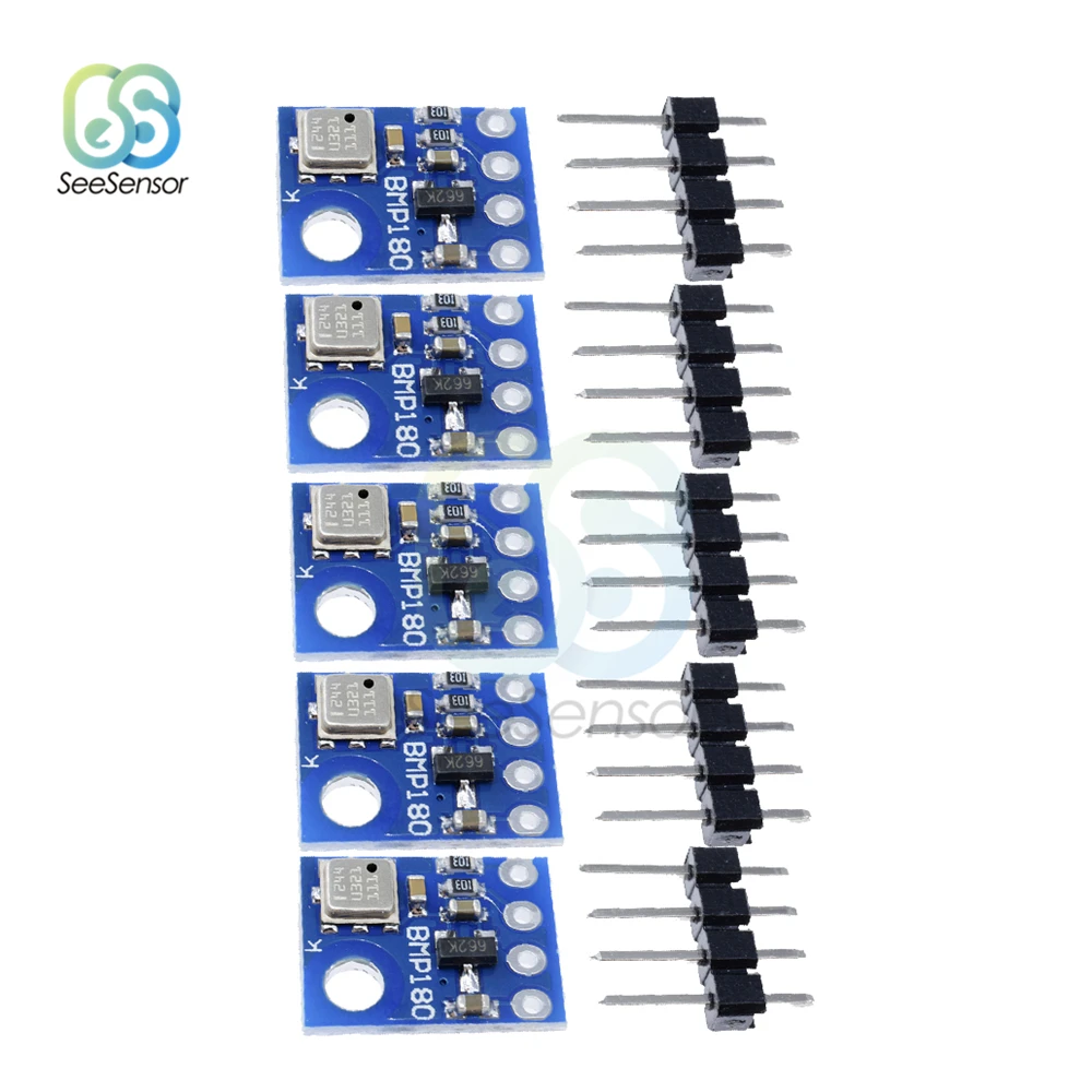 5Pcs GY-68 BMP180 GY68 Digital Barometric Pressure Sensor Board Module Compatible with BMP085 For Arduino | Инструменты