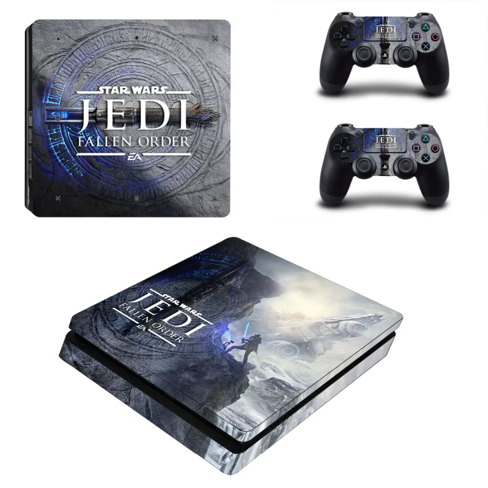 Звездные войны Jedi faved Order PS4 тонкая наклейка защитный чехол для Slim Console &amp Controller