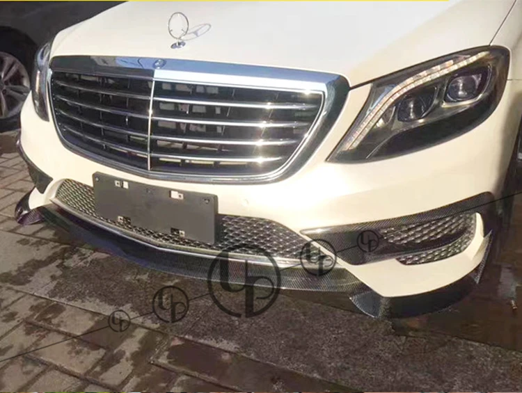 S Class W222 Передние Губы S63 диффузор S65 B стиль Углеродные Передние Губы, борода W222 углеродный диффузор 14-16y