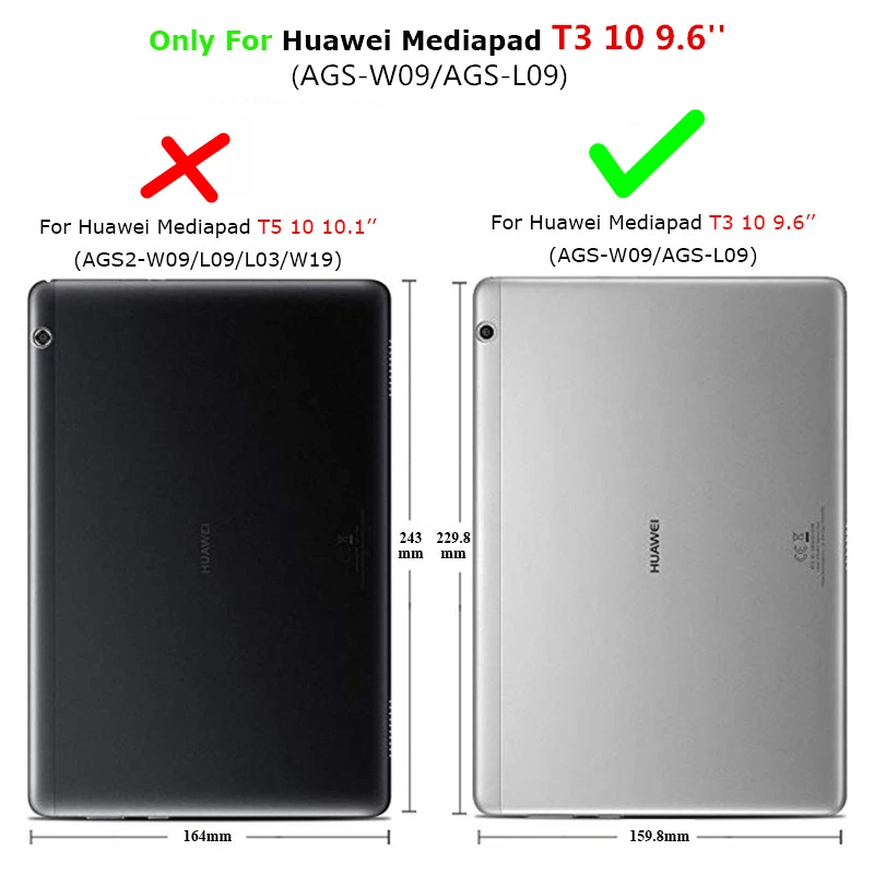 Кожаный чехол для huawei Mediapad T3 10, чехол с красочным принтом для планшета, подставка для huawei MediaPad T3 10, AGS-L09, AGS-W09, 9,6 дюймов