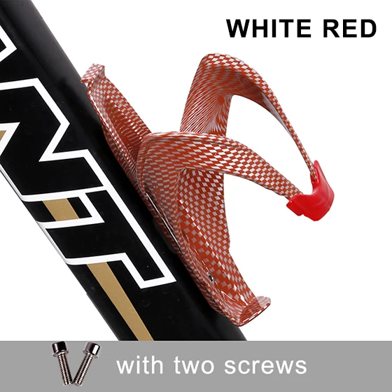 White Red WEST BIKING, винтажный держатель для бутылки, АБС углеродное волокно, легкий 31 г, клетка для бутылки, для велоспорта, MTB, шоссейного велосипеда, карбоновая клетка для бутылки - Цвет: White Red