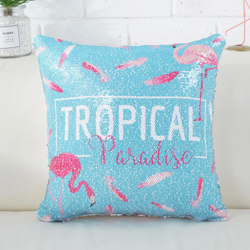 Постельные принадлежности Outlet подушка со стразами чехол с Фламинго лето розовый