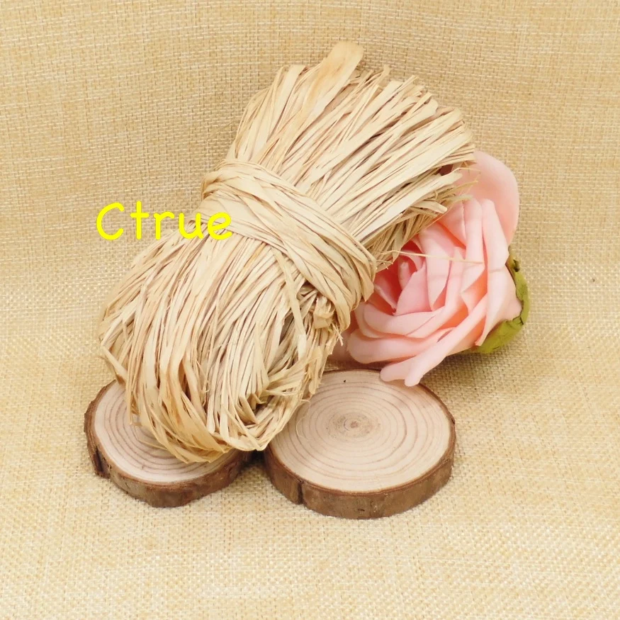 100 г декоративная веревка бумажная рафия ленточный шнур Raffia цветные нитки для