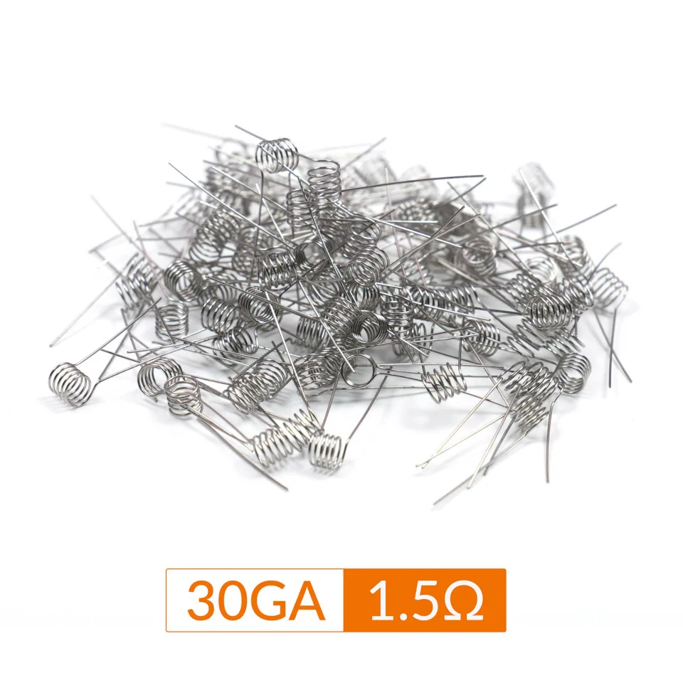 A1 30GA 100pcs Volcanee 100 шт./упак. A1 SS316 Ni80 катушки провода свертываясь спиралью готовые катушки сопротивления, 22, 24, 26 28 30GA нагревательная катушка проволоки для Vape электронная сигарета - Цвет: A1 30GA 100pcs