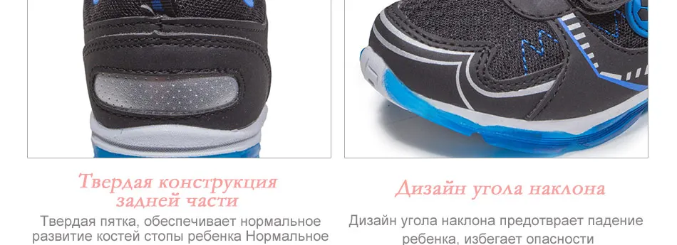 Новые модные брендовые удобные дышащие кроссовки с застежкой-липучкой для мальчиков; сезон весна-осень; Размеры 25-30; 81K-BK-0590