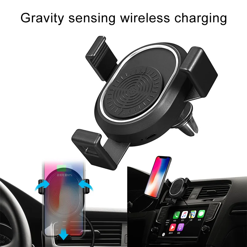 Гравитационный Автомобильный держатель для телефона беспроводное зарядное