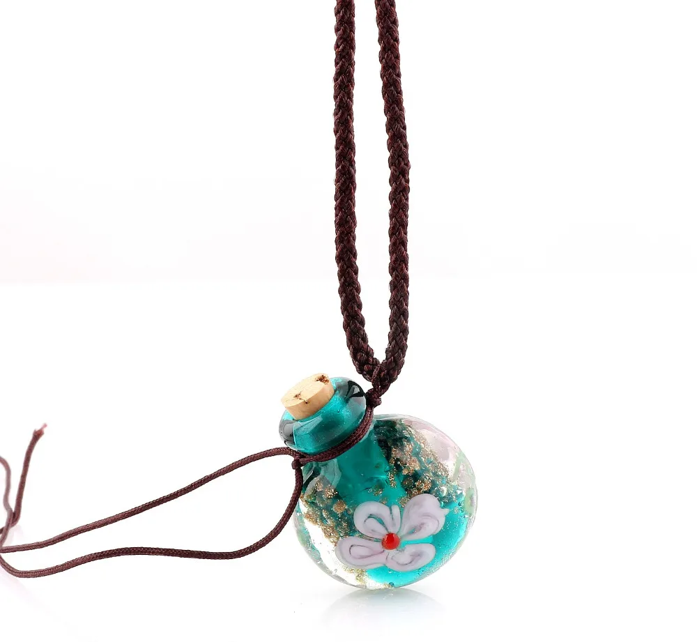 Модное платье с цветочным узором кулон ожерелье Красочный Бусины из стекла