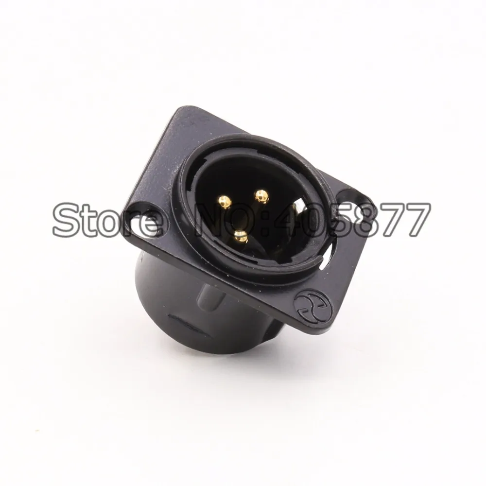 4 шт. XLR позолоченный 3 контактный штекер Шасси Панель гнездо для усилитель CD|panel