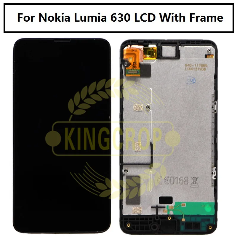 Для Nokia Lumia 630 ЖК дисплей сенсорный экран дигитайзер в сборе с рамкой запасные