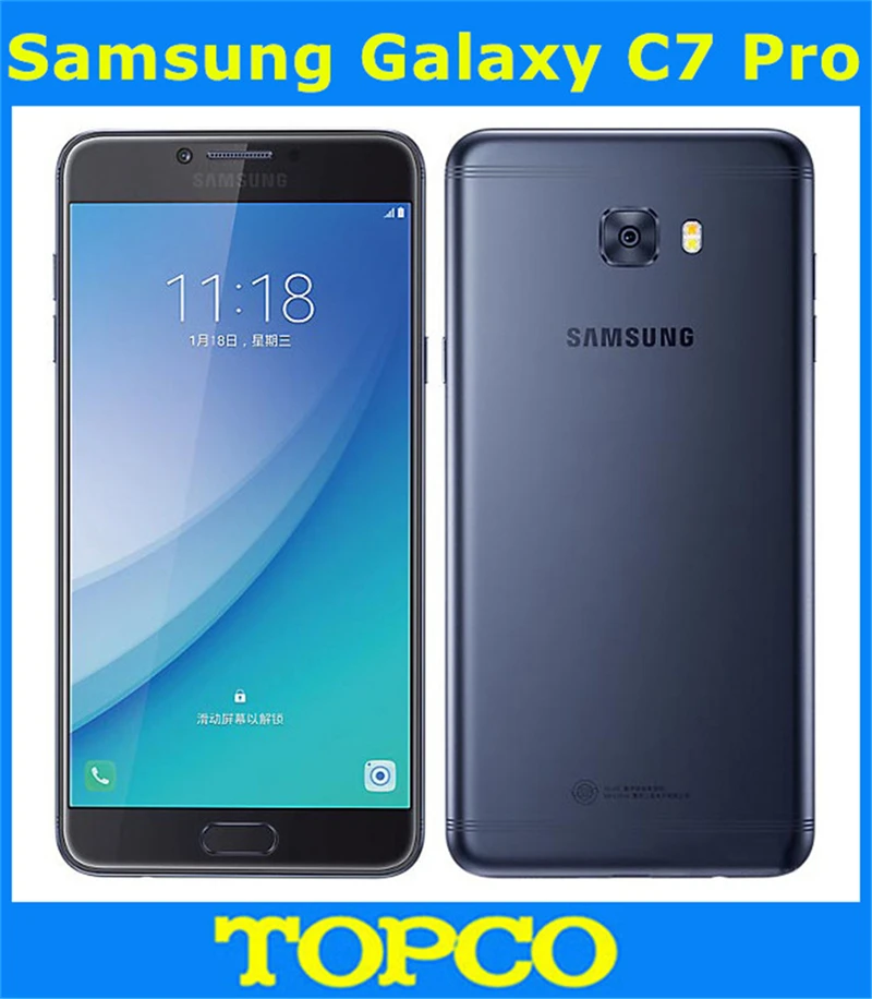Оригинальный разблокированный мобильный телефон samsung Galaxy C7 Pro C7010 GSM 3G и 4G Android